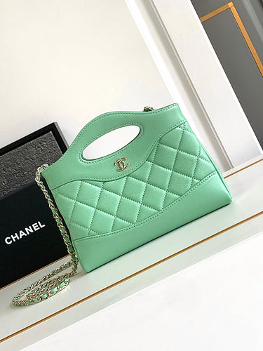 Blush Pink Quilted Cut-Out Handle Bag