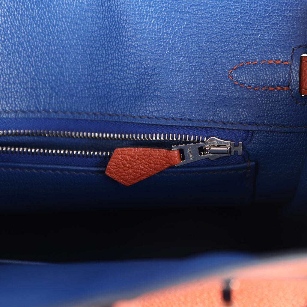Birkins 25 Cuirve Verso Taurillon Novillo Palladium Hardware