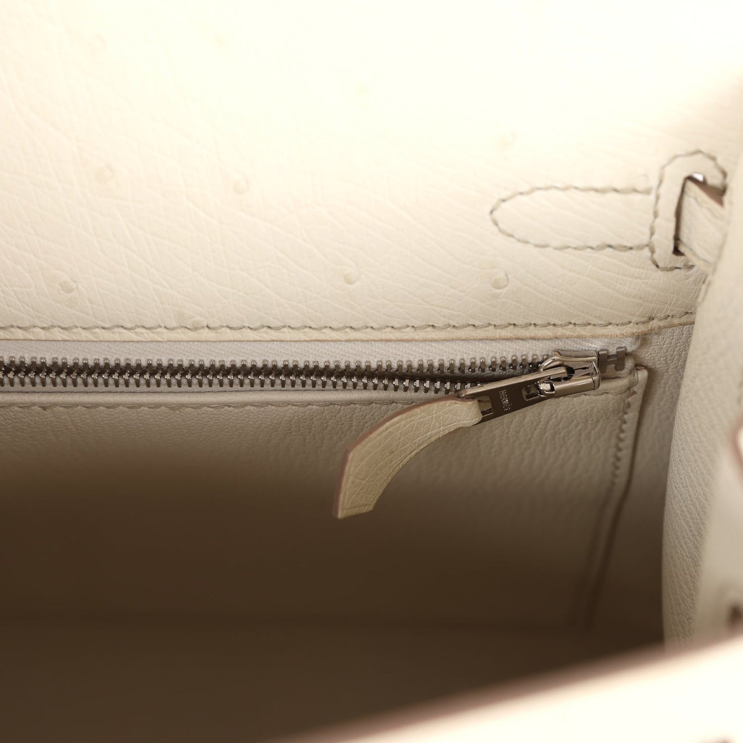 Kelly Sellier 25 Beton Ostrich Palladium Hardware
