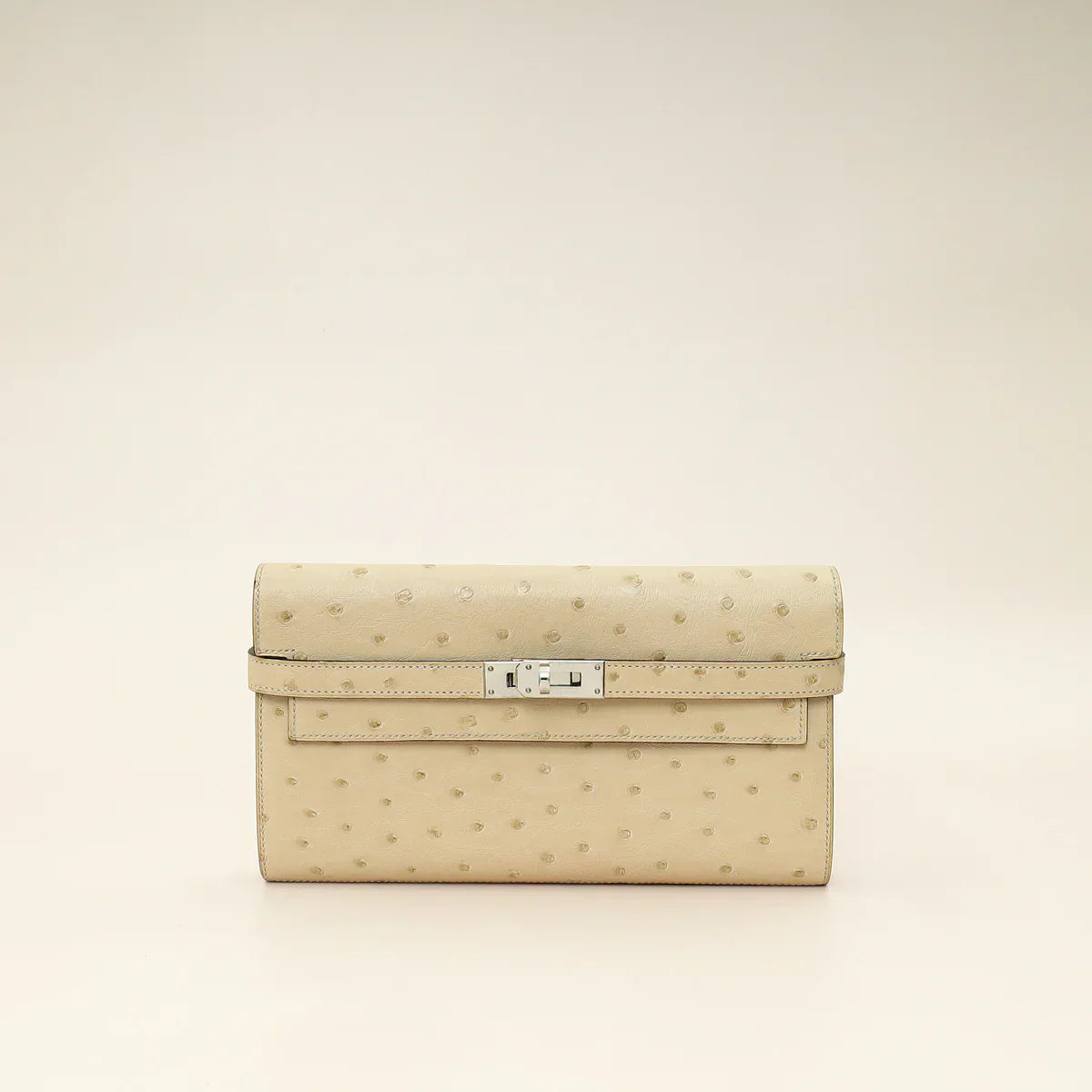 Hermes Parchemin Ostrich Kelly Wallet