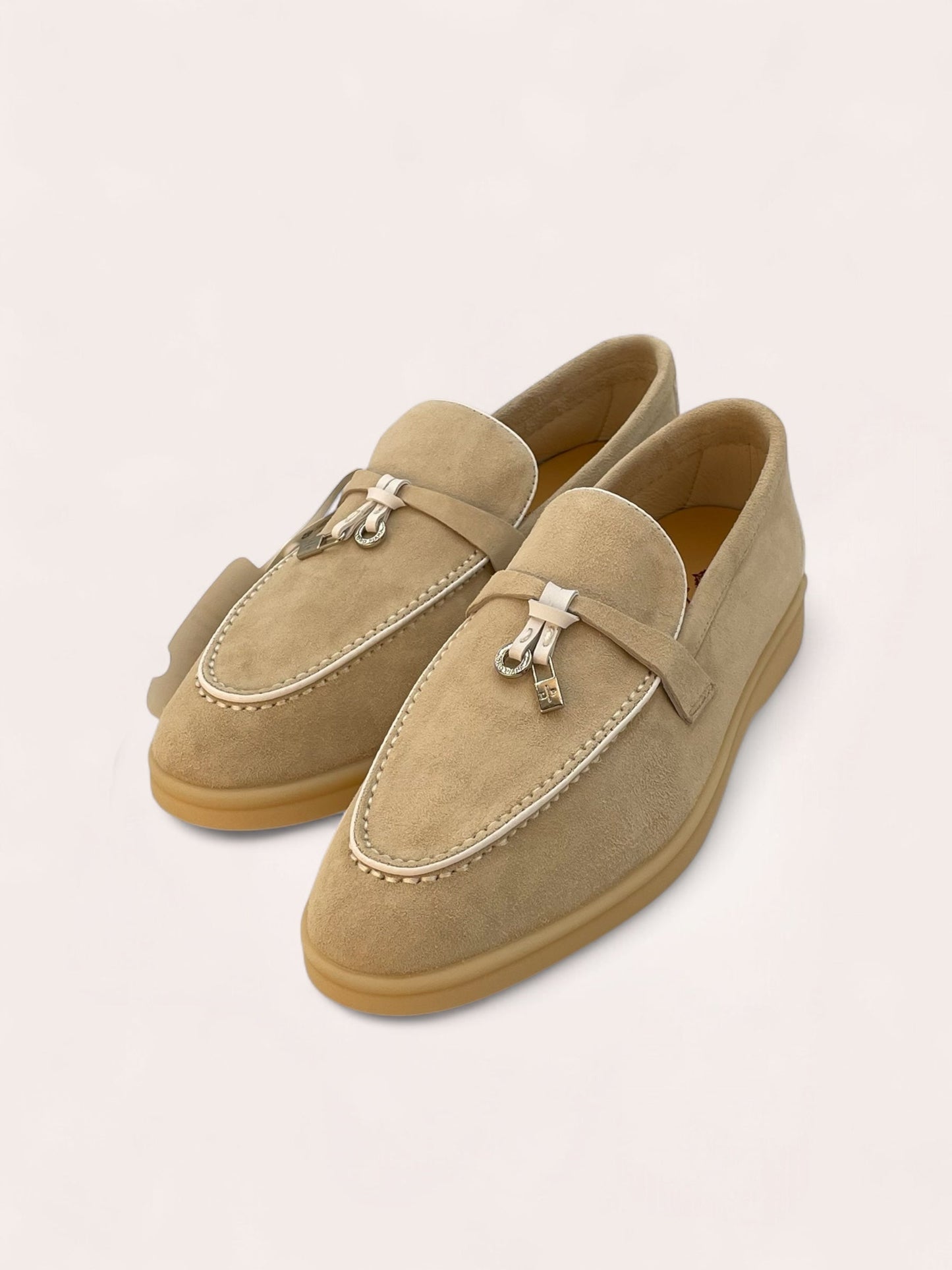 LP Light Beige Loafers Velvet 36