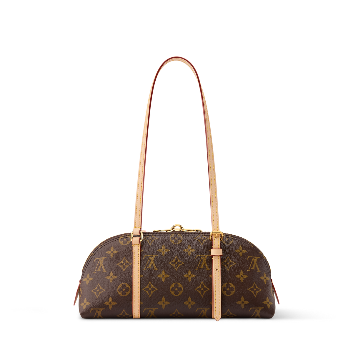 Squire East West Monogram Canvas Brown Top Handle Bag