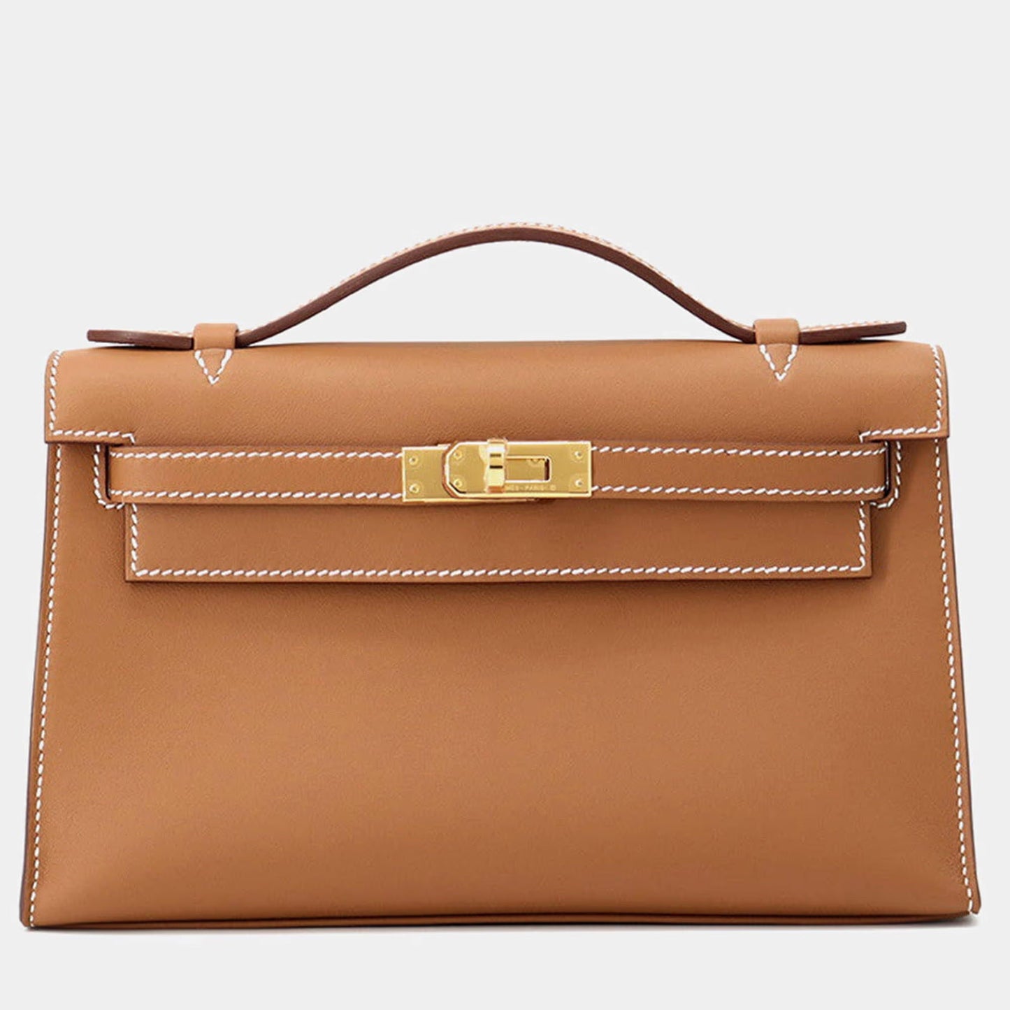Hermès Kelly Pochette Epsom Brown / Gold Hardware 01