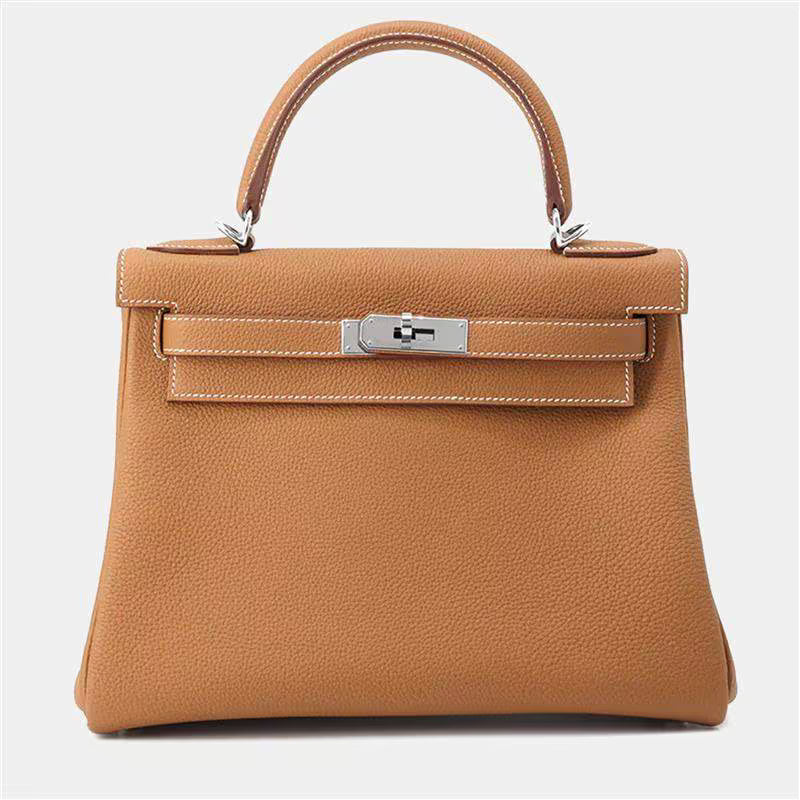 Hermès Kelly 28 Togo Brown / Silver Hardware 01