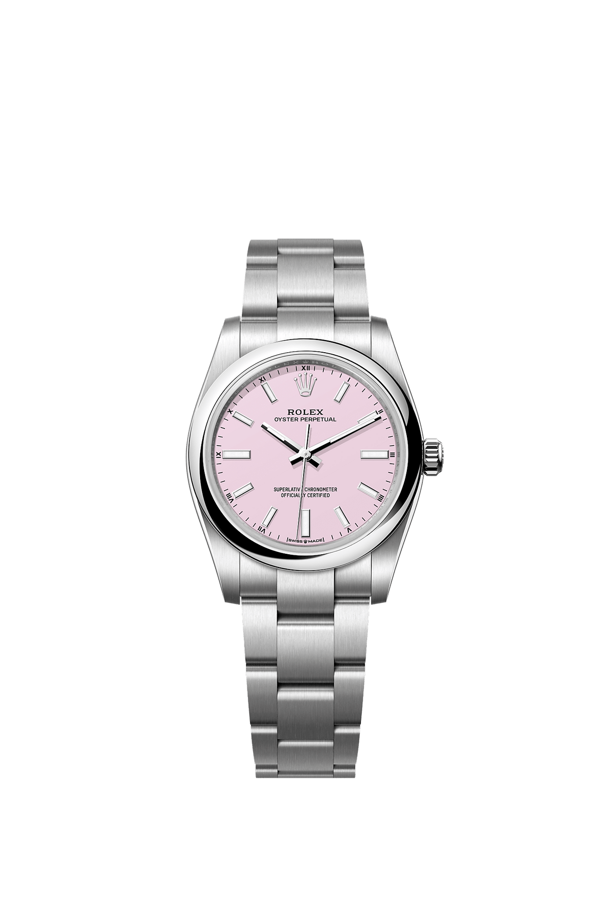Oyster Perpetual 34 Oystersteel Candy Pink Dial Oyster Bracelet 34mm Self-Winding Watch