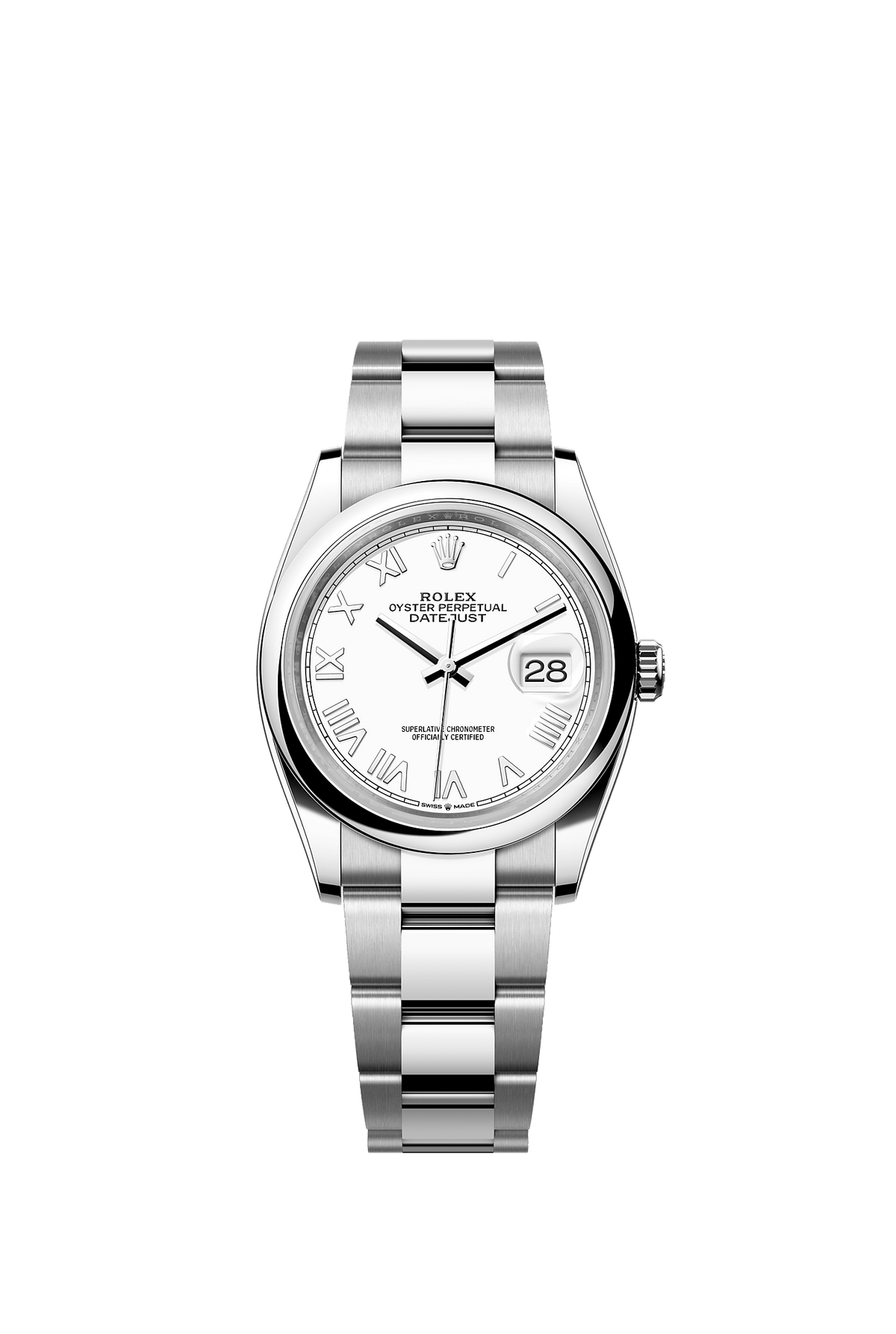 Datejust 36 36mm Oystersteel White Dial Oyster Bracelet Self-Winding Watch