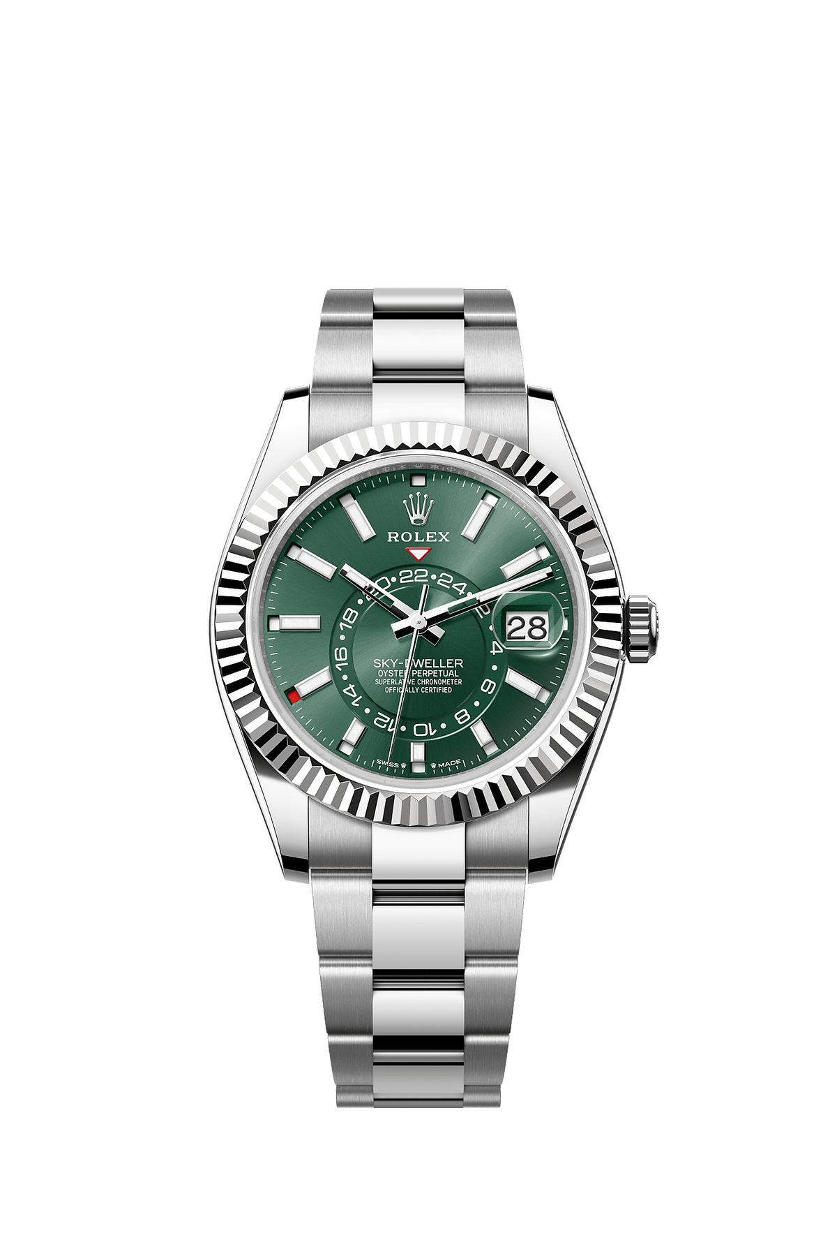 Sky-Dweller 42mm Oystersteel White Gold Mint Green Dial Oyster Bracelet Self-Winding Watch