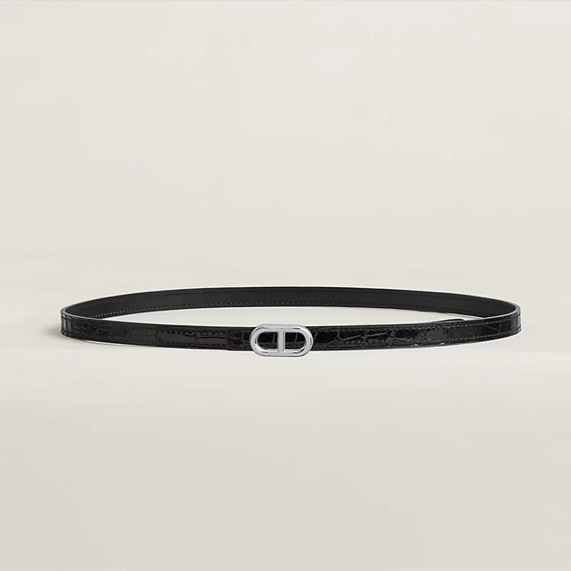 Maillon H Belt Buckle & Reversible Leather Strap 13 MM