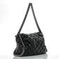Washed Lambskin Chain Around Hobo Black