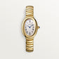 Baignoire Mini 18K Yellow Gold Silvered Dial Yellow Gold Bracelet Watch