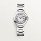 Ballon Bleu 28mm Steel Automatic Silvered Opaline Dial Steel Bracelet Watch