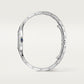 Panthère de Cartier Medium 36.5mm x 26.7mm Steel Diamond Bezel Blue Crown Silver Dial Steel Bracelet Quartz Watch
