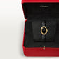 Baignoire Mini 18K Yellow Gold Black Lacquered Dial Leather Strap Watch