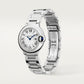 Ballon Bleu 28mm Steel Automatic Silvered Opaline Dial Steel Bracelet Watch