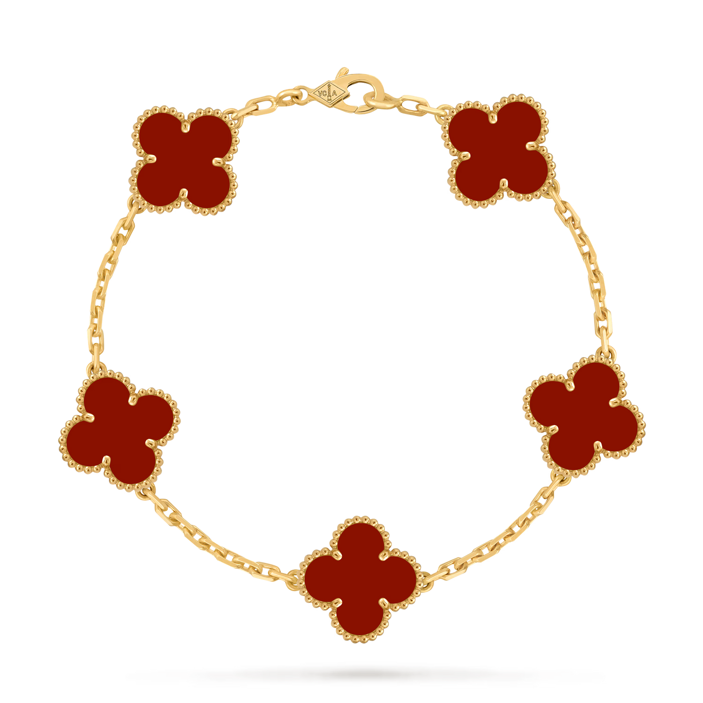 Vintage Alhambra bracelet, 5 motifs 18K Yellow Gold