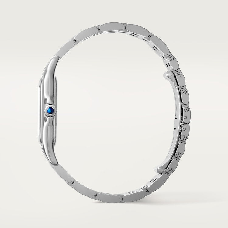 Panthère de Cartier Large 42mm x 31mm Steel Blue Crown Silvered Dial Steel Bracelet Quartz Watch