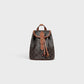 Mini Backpack Folco In Triomphe Canvas and Calfskin
