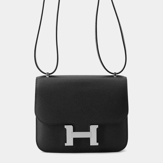 Hermès Constance 18 black color Epsom / Silver  Hardware 01