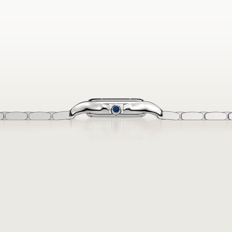 Panthère de Cartier Watch Small Model 30mm x 23mm Steel Blue Crown Silvered Dial Steel Bracelet Quartz Watch