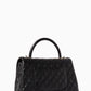 Chanel Coco Black Quilted Caviar Leather Top Handle Bag Small size 01