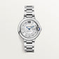 Ballon Bleu 33mm Steel Automatic Silvered Flinqué Dial Diamond-Set Steel Bracelet Watch