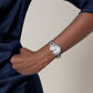 Ballon Bleu 33mm Steel Diamond Bezel Silvered Flinqué Dial Steel Bracelet Automatic Watch
