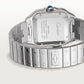 Santos Large 39.8mm Steel Blue Crown Graduated Blue Dial Steel Bracelet Automatic Watch