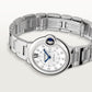 Ballon Bleu 33mm Steel Automatic Silvered Flinqué Dial Diamond-Set Steel Bracelet Watch