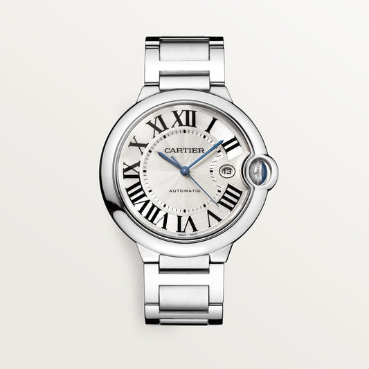 Ballon Bleu 42mm Steel Automatic Silver Guilloché Dial Steel Bracelet Watch