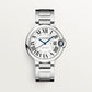 Ballon Bleu 36mm Steel Automatic Silver Guilloché Dial Steel Bracelet Watch