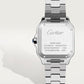 Santos de Cartier Medium 35.1mm Steel Blue Crown Silvered Opaline Dial Steel Bracelet Automatic Watch