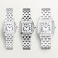 Panthère de Cartier Watch Small Model 30mm x 23mm Steel Blue Crown Silvered Dial Steel Bracelet Quartz Watch