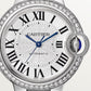Ballon Bleu 33mm Steel Automatic Diamond Bezel Silver Guilloché Dial Steel Bracelet Watch