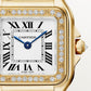 Panthère Small 30.3mm x 22.0mm Yellow Gold Diamond Bezel Diamond Crown Silvered Dial Yellow Gold Bracelet Quartz Watch