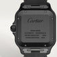 Santos de Cartier Large 39.8mm Steel Black Dial Rubber Strap Self-Winding Watch
