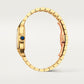 Santos de Cartier Medium 35.1mm Yellow Gold Blue Crown Silvered Opaline Dial Yellow Gold Bracelet Automatic Watch
