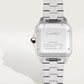 Santos de Cartier Large 39.8mm Steel Blue Crown Silvered Opaline Dial Steel Bracelet Self-Winding Watch