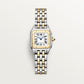Panthère Small 30.3mm x 22.0mm Yellow Gold and Steel Blue Spinel Crown Silver Dial Gold and Steel Bracelet Quartz Watch