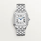Panthère de Cartier Large 42mm x 31mm Steel Blue Crown Silvered Dial Steel Bracelet Quartz Watch
