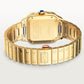 Santos de Cartier Medium 35.1mm Yellow Gold Blue Crown Silvered Opaline Dial Yellow Gold Bracelet Self-Winding Watch