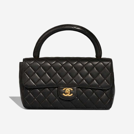 Black Quilted Lambskin Vintage Medium Classic Kelly