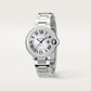 Ballon Bleu 33mm Steel Automatic Diamond Bezel Silver Guilloché Dial Steel Bracelet Watch