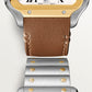 Santos de Cartier Large 39.8mm Steel Yellow Gold Bezel Silvered Opaline Dial Steel Bracelet Self-Winding Watch
