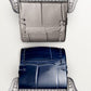 Santos de Cartier Medium 35.1mm White Gold Diamond Bezel Blue Crown Silver Sunray Dial Alligator Leather Strap Automatic Watch