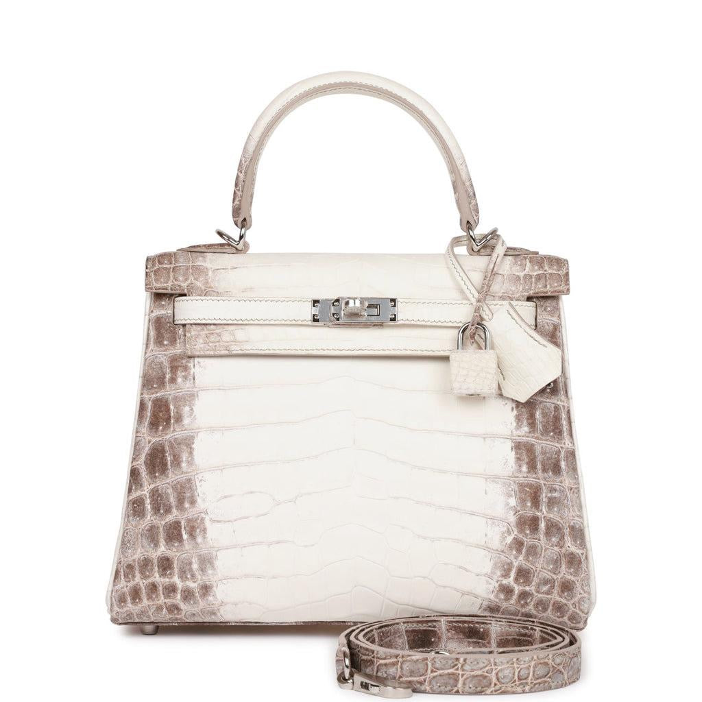 Hermès Kelly 25 Himalaya Niloticus Crocodile  / Silver Hardware 01
