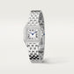Panthère de Cartier Small 23mm x 30mm Steel Diamond Bezel Blue Crown Silver Dial Steel Bracelet Quartz Watch