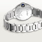 Ballon Bleu 33mm Steel Automatic Silvered Flinqué Dial Diamond-Set Steel Bracelet Watch