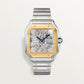 Santos de Cartier Large 39.7mm Steel Yellow Gold Bezel Skeleton Dial Steel Bracelet Manual-Winding Watch