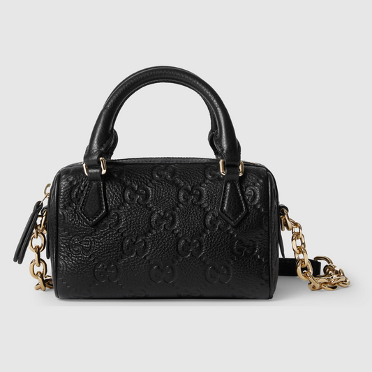 Gucci Emblem Mini Boston Bag