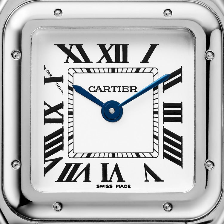 Panthère de Cartier Small 23mm x 30mm Steel Blue Crown Silvered Dial Steel Bracelet Quartz Watch